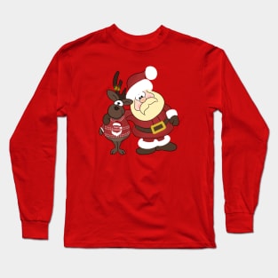 Santa and Raindeer Long Sleeve T-Shirt